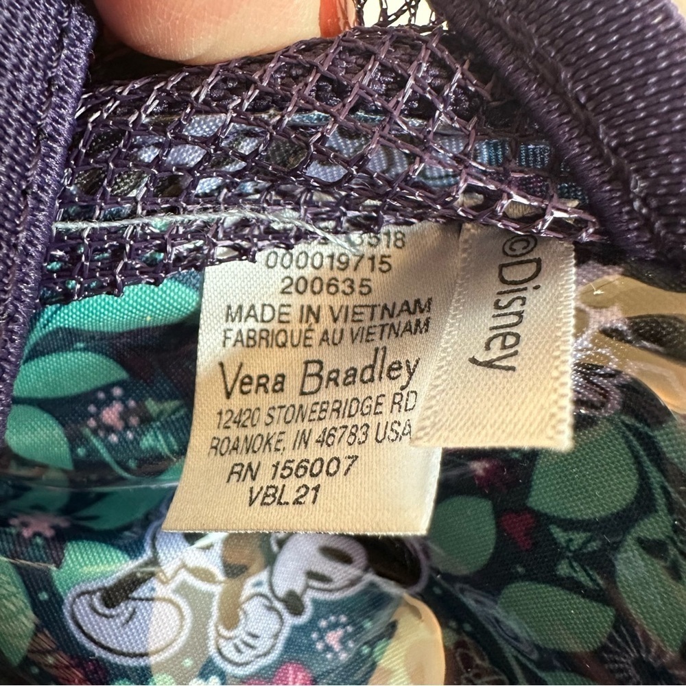 SOLD- NWT Vera Bradley Disney Whimsy Cosmetic Bag Case Mickey MinnieMouse Purple - Picture 15 of 16